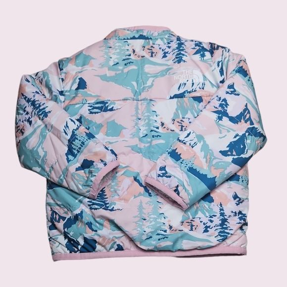 The North Face Baby Puffer Girls Jacket 6-12 Months Pink & Green - Picture 4 of 6